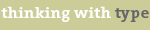 thinking with type